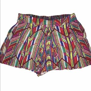 Ella Moss Aztec Rainbow pockets shorts